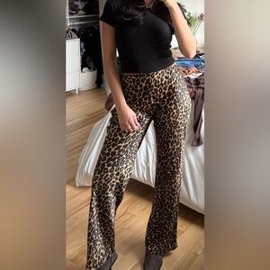 Reformation leopard pull on pant